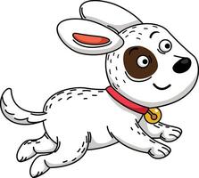 illustration of dog outline character outline white on background vector