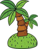 illustration of coconut palm tree isolated on white background vecto vector