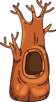 illustration of tree outline white on background