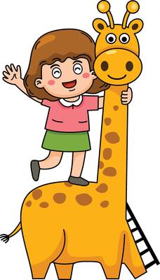 Illustration of kid playing outside
