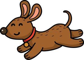illustration of dog outline character outline white on background vector