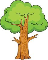 illustration of tree outline white on background vector