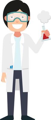 Profession scientist illustration on white background