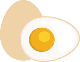 illustration of colorful Boiled egg halves vector