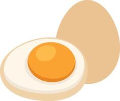 illustration of colorful Boiled egg halves vector