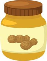 illustration of Peanut butter on a white background vector