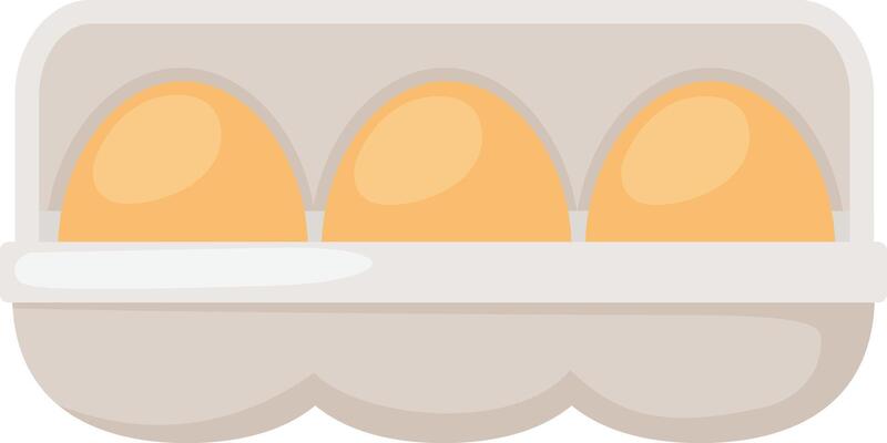 illustration of colorful Eggs in cardboard package