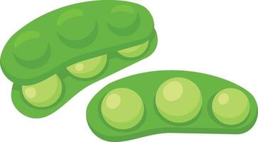 illustration of Green peas vegetable on a white background vector