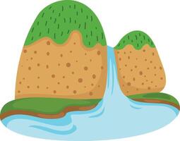 illustration of waterfall on white background illustration vector