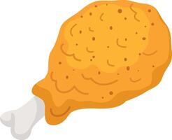 illustration of chicken fried drumstick on a white background vector