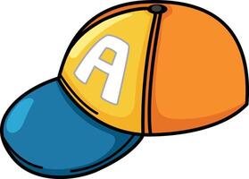 illustration of cap outline white on background vector