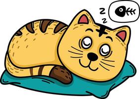 illustration of cat outline white on background vector
