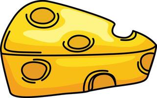 illustration of Cheese outline white on background vector