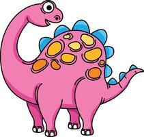 illustration of dinosaur outline character white on background vector
