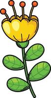 illustration of flower outline white on background vector