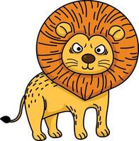 illustration of lion outline on a white background vector