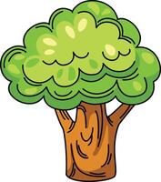 illustration of tree outline white on background vector