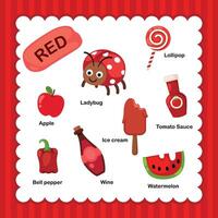 Illustration of isolated color red group vector