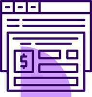 Conversion tracking Outline Slip Icon Style vector
