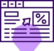 Click through rate Outline Slip Icon Style vector