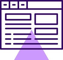 Blog Outline Slip Icon Style vector