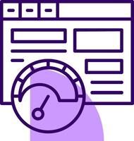 Page speed Outline Slip Icon Style vector
