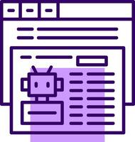 Robotstxt Outline Slip Icon Style vector