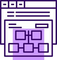 Sitemap Outline Slip Icon Style vector