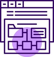 XML sitemap Outline Slip Icon Style vector