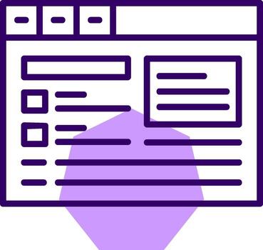 Schema markup Outline Slip Icon Style vector
