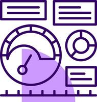 KPI Outline Slip Icon Style vector
