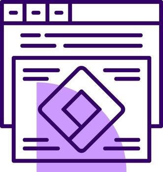Attribution modeling Outline Slip Icon Style vector