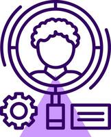 Demographics Outline Slip Icon Style vector