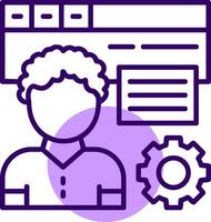 Link outreach Outline Slip Icon Style vector