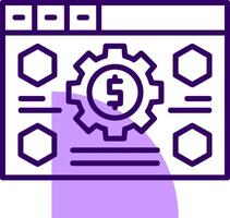 Cost per conversion Outline Slip Icon Style vector