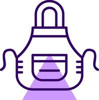 Apron Outline Slip Style Icon vector