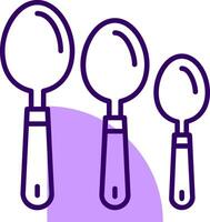 Measuring spoons Outline Slip Style Icon vector