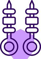 Skewer Outline Slip Style Icon vector