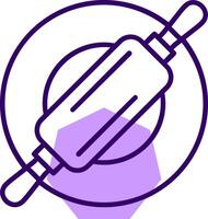 Rolling pin Outline Slip Style Icon vector