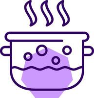 Pot Outline Slip Style Icon vector