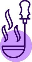 Ladle Outline Slip Style Icon vector