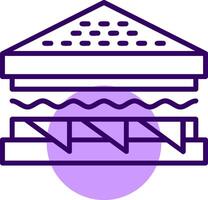 Sandwich Outline Slip Style Icon vector