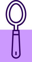 Spoon Outline Slip Style Icon vector