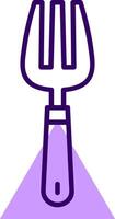 Fork Outline Slip Style Icon vector
