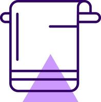 Towel Outline Slip Style Icon vector