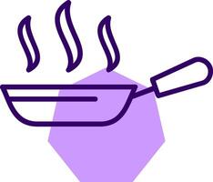 Frying pan Outline Slip Style Icon vector
