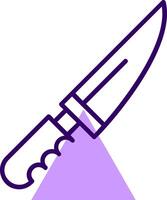 Knife Outline Slip Style Icon vector