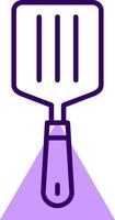 Spatula Outline Slip Style Icon vector