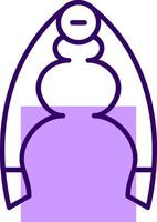 Nutcracker Outline Slip Style Icon vector