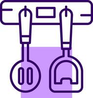 Rack Outline Slip Style Icon vector